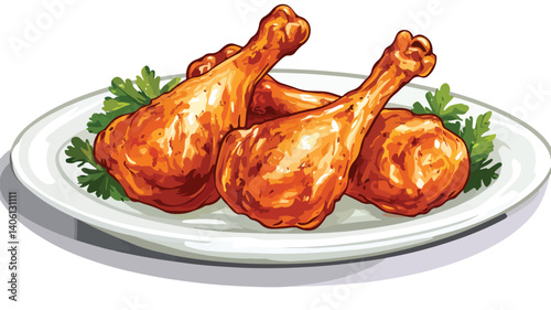 Delicious Fried Chicken Drumsticks with Rich Flavorful Seasoning for Food Lovers