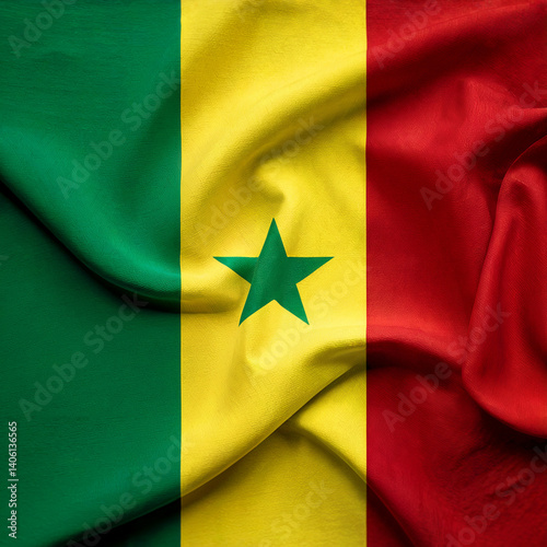 Senegal flag texture full screen