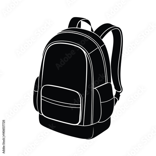 backpack on white background