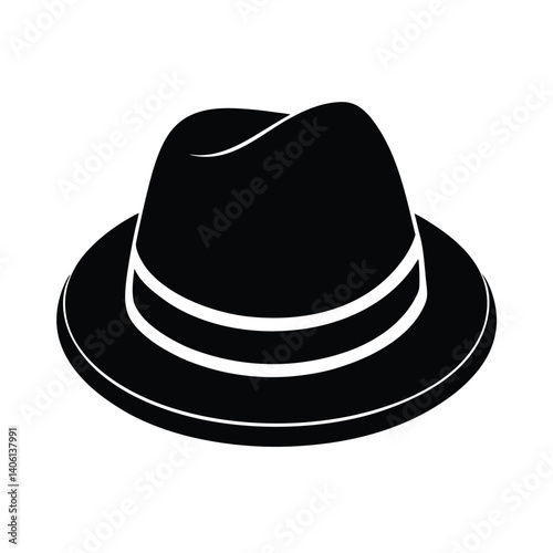 fedora hat vector illustration