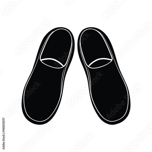 pair of slippers isolated