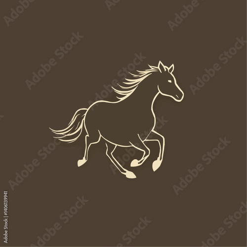 Elegant Horse Galloping Illustration

