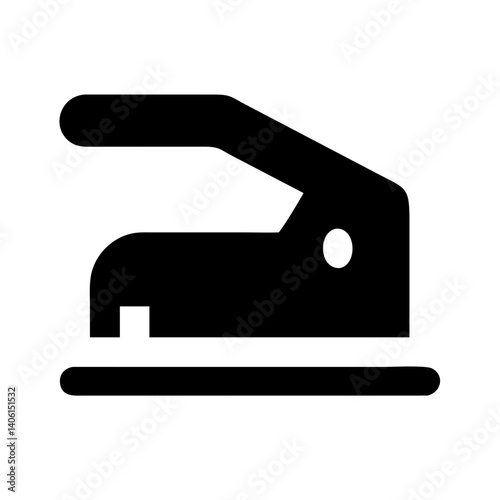 Hole punch icon in a minimalist style representing office equipment on a white background
