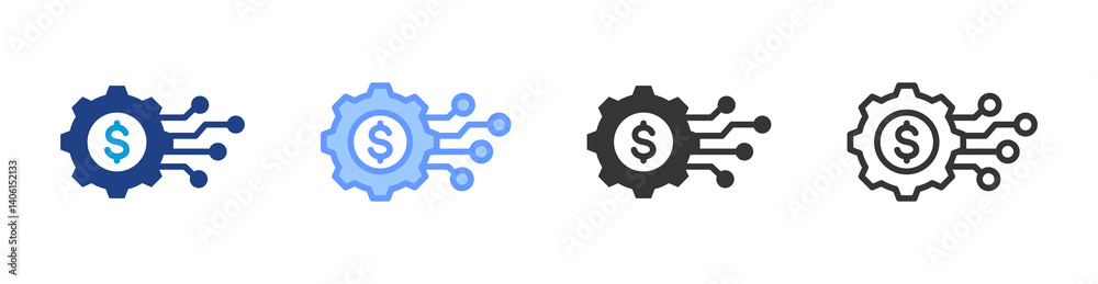Technology icon set multiple style collection Technology icon set multiple style collection
