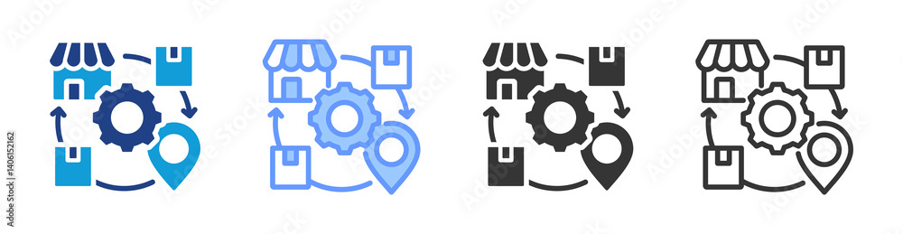 Supply Chain icon set multiple style collection Supply Chain icon set multiple style collection