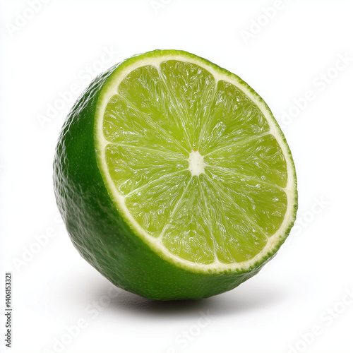 Lime on an isolated white background
