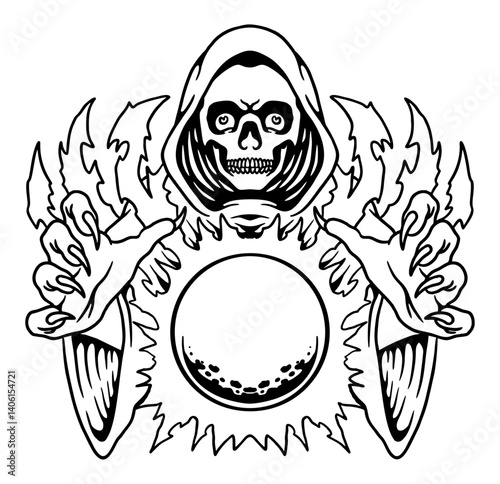 Grim Reaper with Crystal Ball