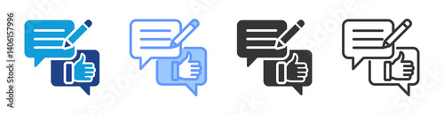 Feedback icon set multiple style collection