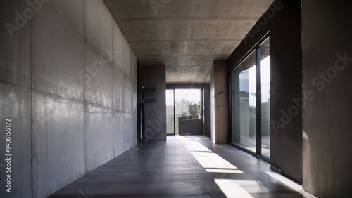 Concrete hallway with soft natural light.jpg, Concrete hallway with soft natural light 