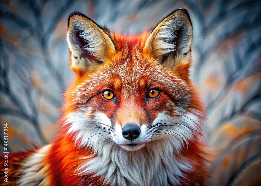 Fototapeta premium Marbled Red Fox - Stunning Wildlife Photography
