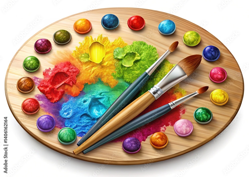 Painting Palette Clipart for Art Supplies