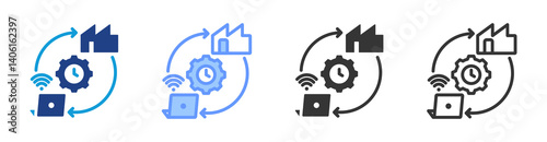 Alternative Work Arrangement icon set multiple style collection