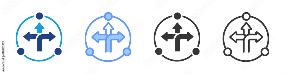 Flexible icon set multiple style collection