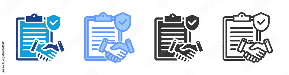 Commitment icon set multiple style collection Commitment icon set multiple style collection