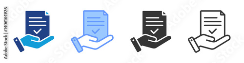 Assignment icon set multiple style collection
