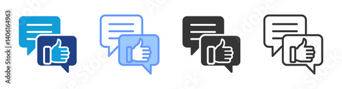 Feedback icon set multiple style collection