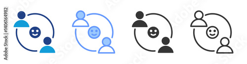 Engagement icon set multiple style collection