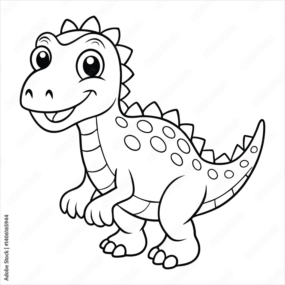 Fototapeta premium Dinosaur Coloring Page