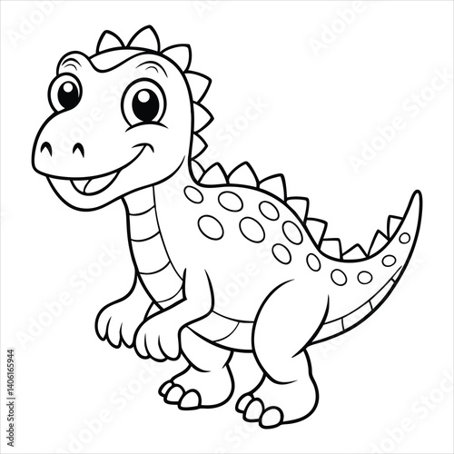 Fototapeta Naklejka Na Ścianę i Meble -  Dinosaur Coloring Page