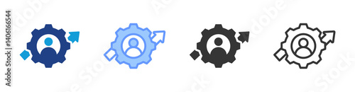 Progress icon set multiple style collection