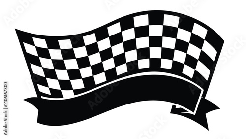 checkered flag vector illustration