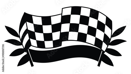 checkered flag vector illustration
