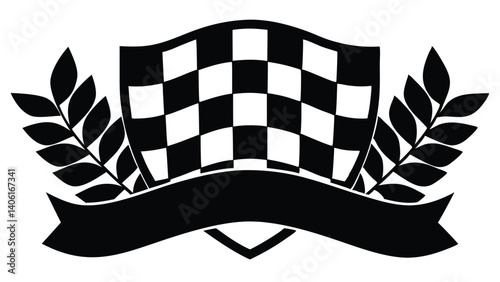 checkered flag vector illustration