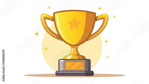 gold trophy cup isolated