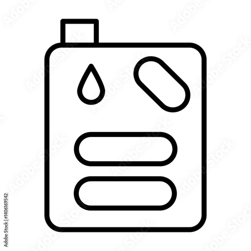 Oil  Vector Line Icon Design