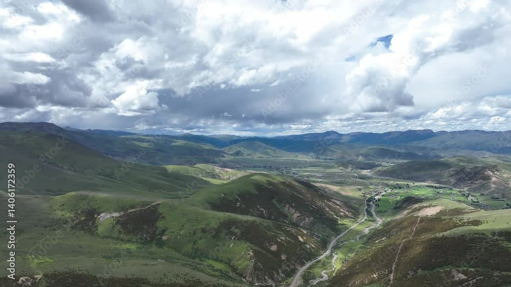 4k Video of Sichuan National Highway C Showcasing Breathtaking Mountain Landscapes and Lush Greenery Under Dramatic Clouds 4k Video of Sichuan National Highway C Showcasing Breathtaking Mountain Landscapes and Lush Greenery Under Dramatic Clouds