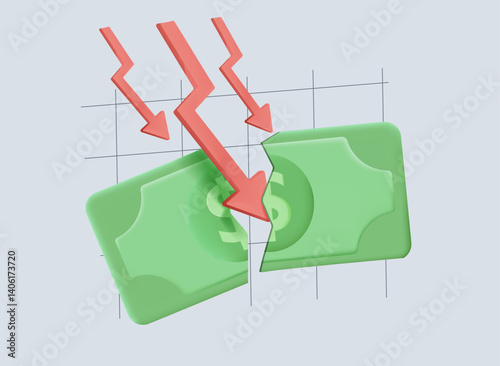 Stock market prices rates. Trading trends and economic development. Effect of recession US economy. Stock crash market