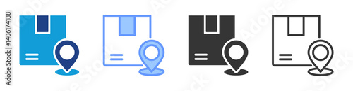 Positioning icon set multiple style collection