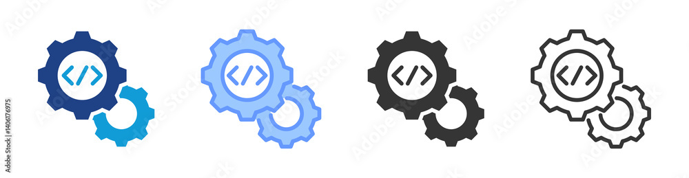 Configuration icon set multiple style collection Configuration icon set multiple style collection