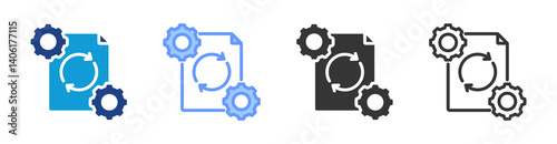 Preprocessing icon set multiple style collection