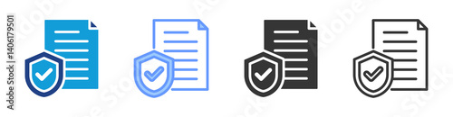Data Governance icon set multiple style collection