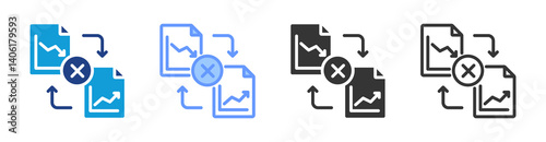 Data Manipulation icon set multiple style collection