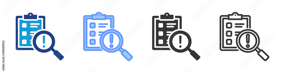 Risk Assessment icon set multiple style collection Risk Assessment icon set multiple style collection