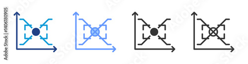 Break Event Point icon set multiple style collection