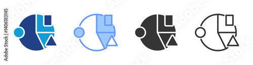 Genre icon set multiple style collection