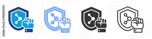 Subsidiary Right icon set multiple style collection