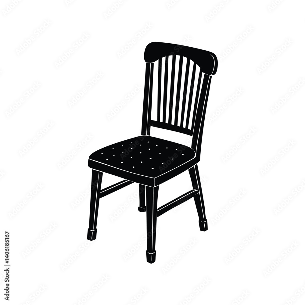 Isolated Chair on White Background
