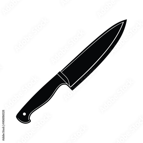 Isolated Knife on White Background