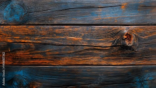 Abstract Colorful Wooden Plank Background with Textured Patterns