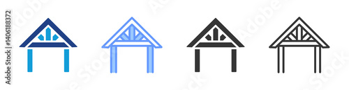 Framework icon set multiple style collection