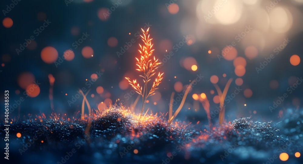 Fototapeta premium Macro photography of tender grass