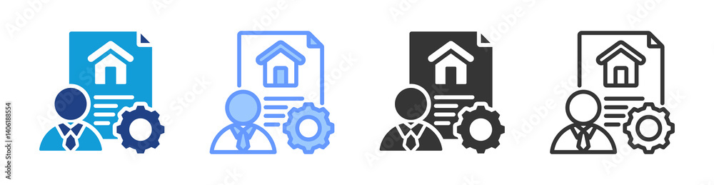 Project Manager icon set multiple style collection Project Manager icon set multiple style collection