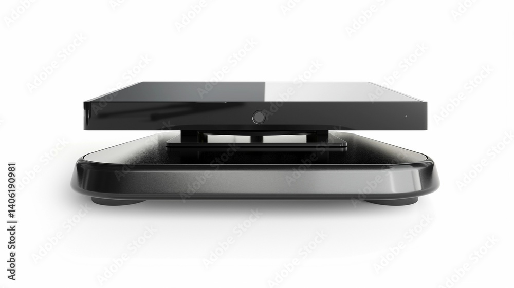 Photorealistic image of a desktop monitor riser on a white background Photorealistic image of a desktop monitor riser on a white background