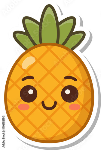 vector illustration of an pineapple fruit