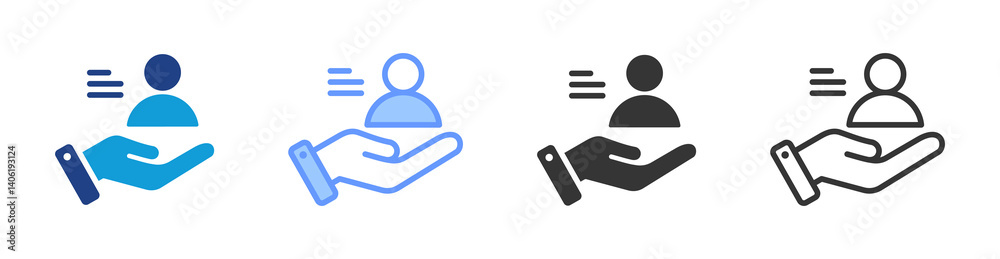 Human Resources icon set multiple style collection Human Resources icon set multiple style collection