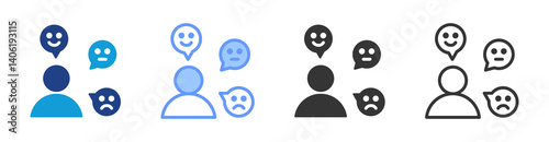 Behavioral icon set multiple style collection